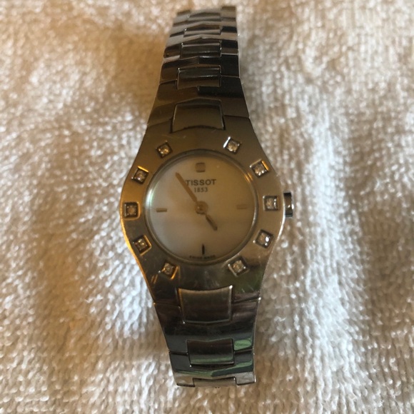 Ladies Tissot Stainless Steel Watch with Diamonds - Picture 2 of 5